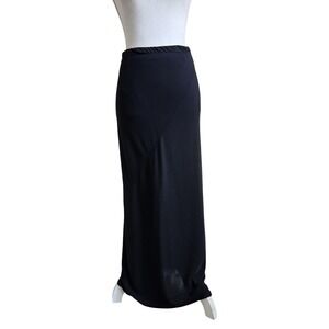 Vtg Y2k Women's Black Stretchy Maxi Floor Length Skirt Goth Whimsygoth‎ Grunge